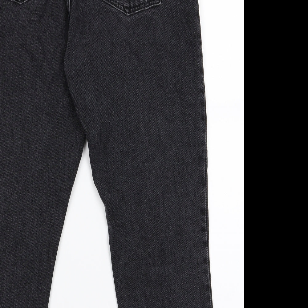 Topshop Womens Grey Tapered Jeans Size 10 L20.5 in