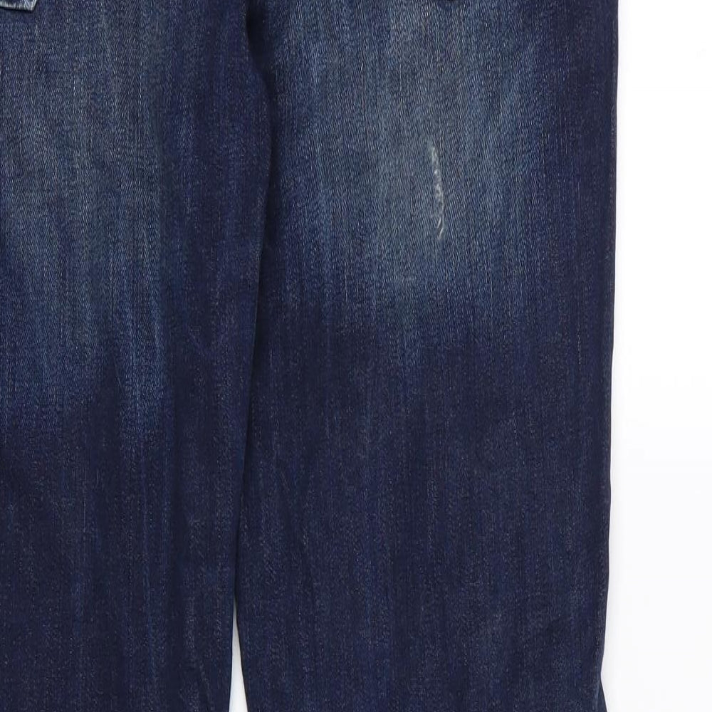 Womens UK Size 32 Preworn Blue Bootcut Jeans