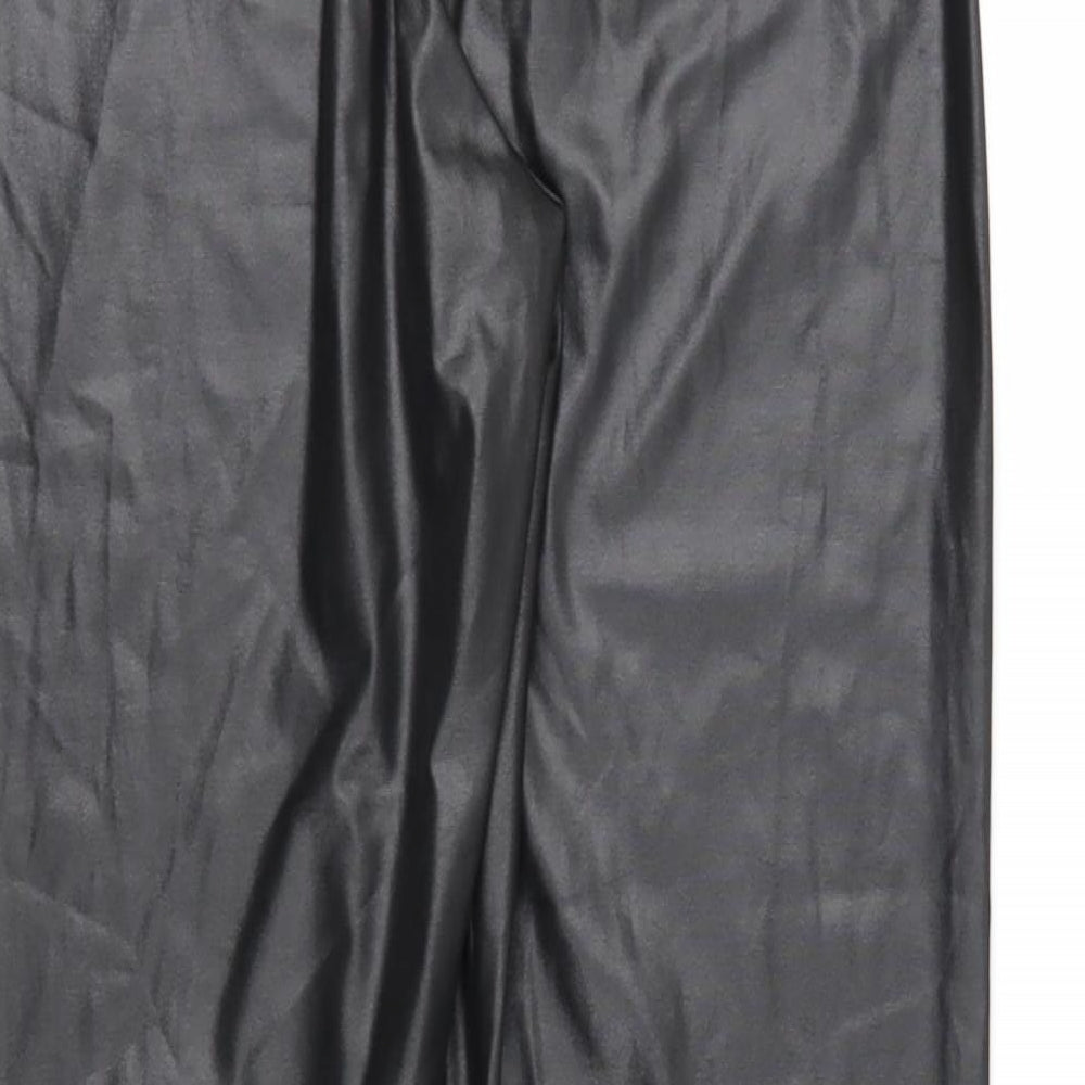 Womens UK Size 12 Boohoo Regular Fit Black Trousers