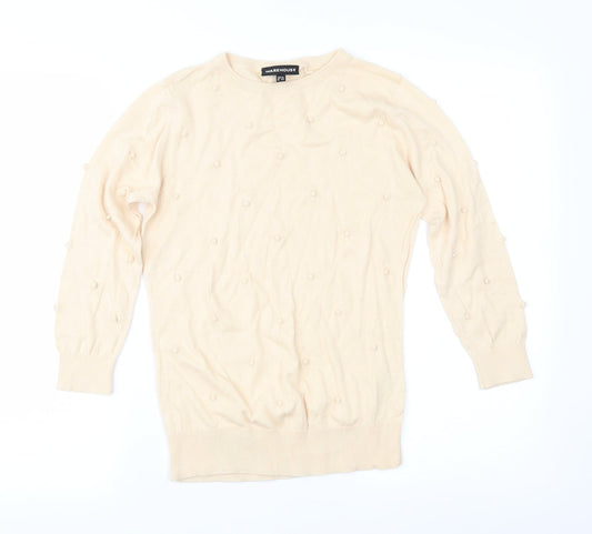 Warehouse Womens Beige Pullover Jumper Size 10