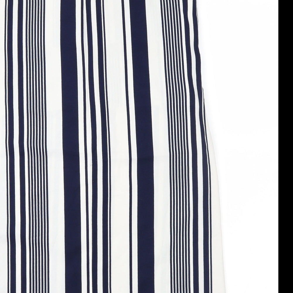 AX Paris Womens Blue Striped Slip Dress Size 12