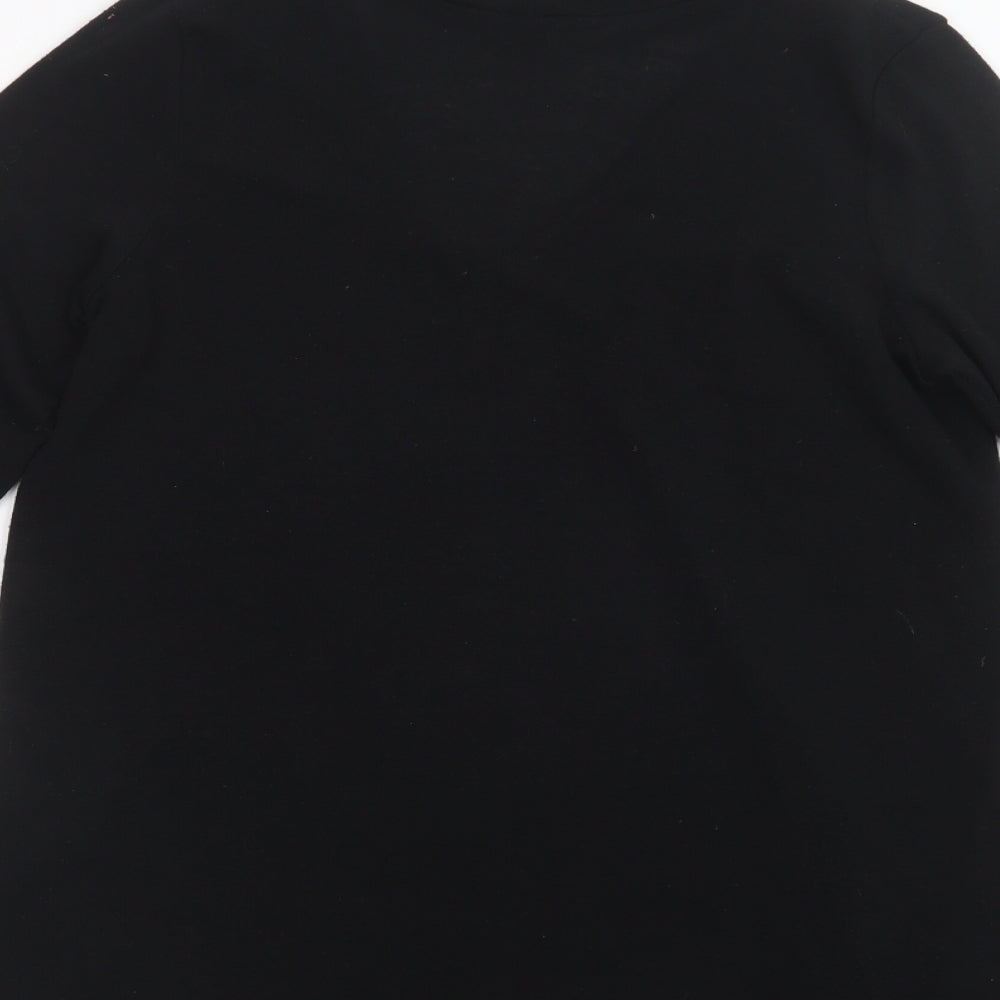Womens UK Size 12 River Island Black Basic T-Shirt