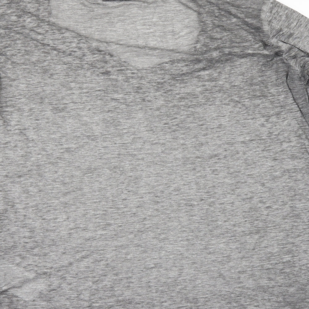 Womens UK Size XL Villa Grey Basic T-Shirt