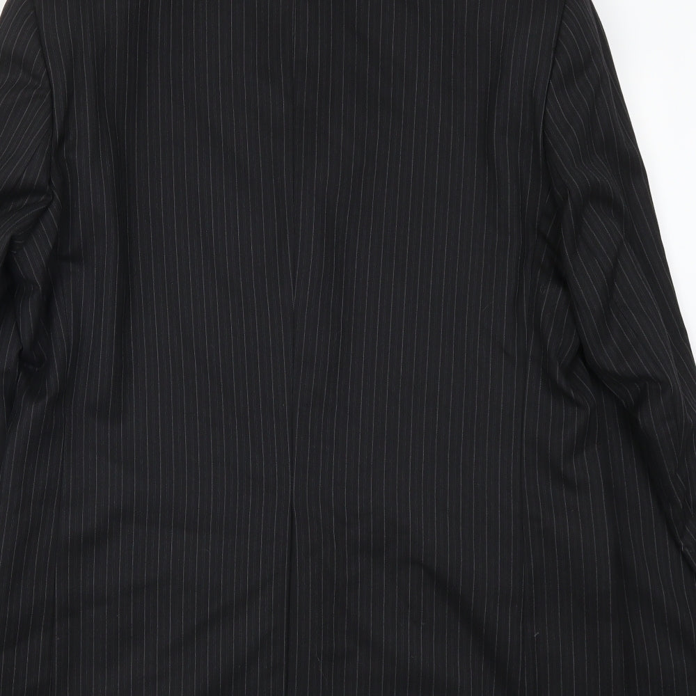 NEXT Womens Blue Striped Jacket Suit Jacket Size 4