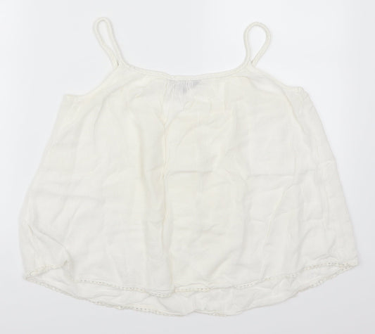 Womens UK Size 6 New Look White Basic Tank