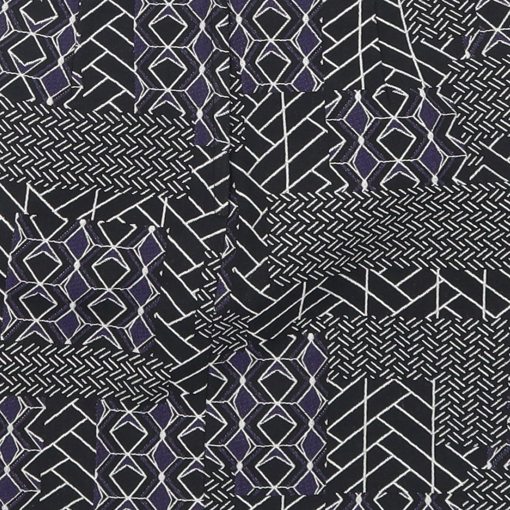 New Look Womens Blue Geometric A-Line Skirt Size 6