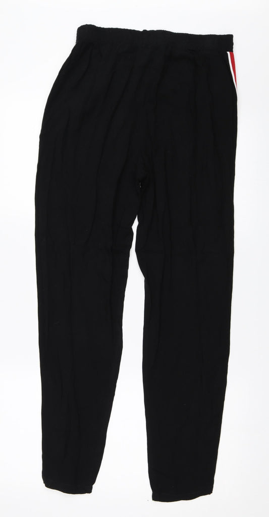 Womens UK Size 10 Papaya Regular Fit Black Trousers