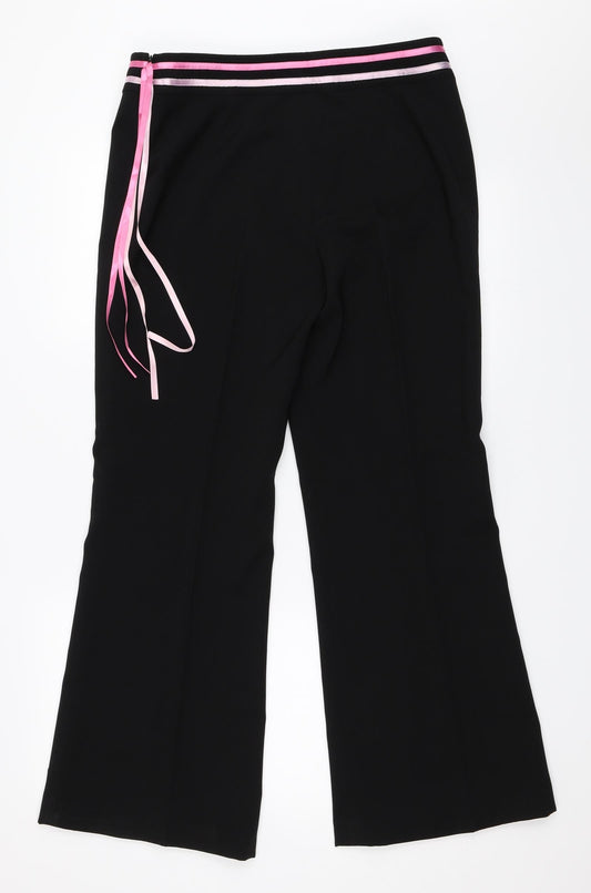 Warehouse Womens Black Trousers Size 14 L29 in