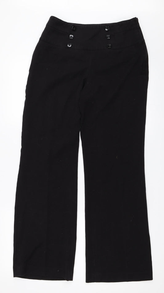Womens UK Size 10 Autonomy Regular Fit Black Trousers