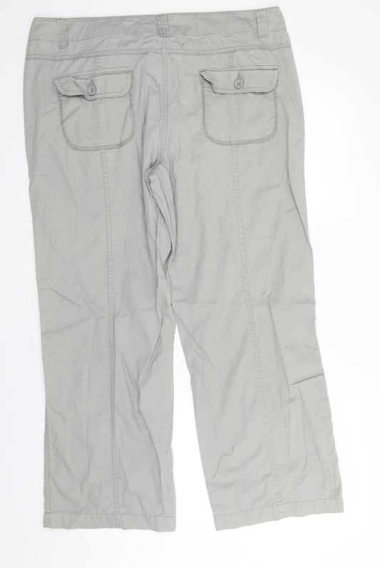 M&S Womens Grey Trousers Size 16 L28 in