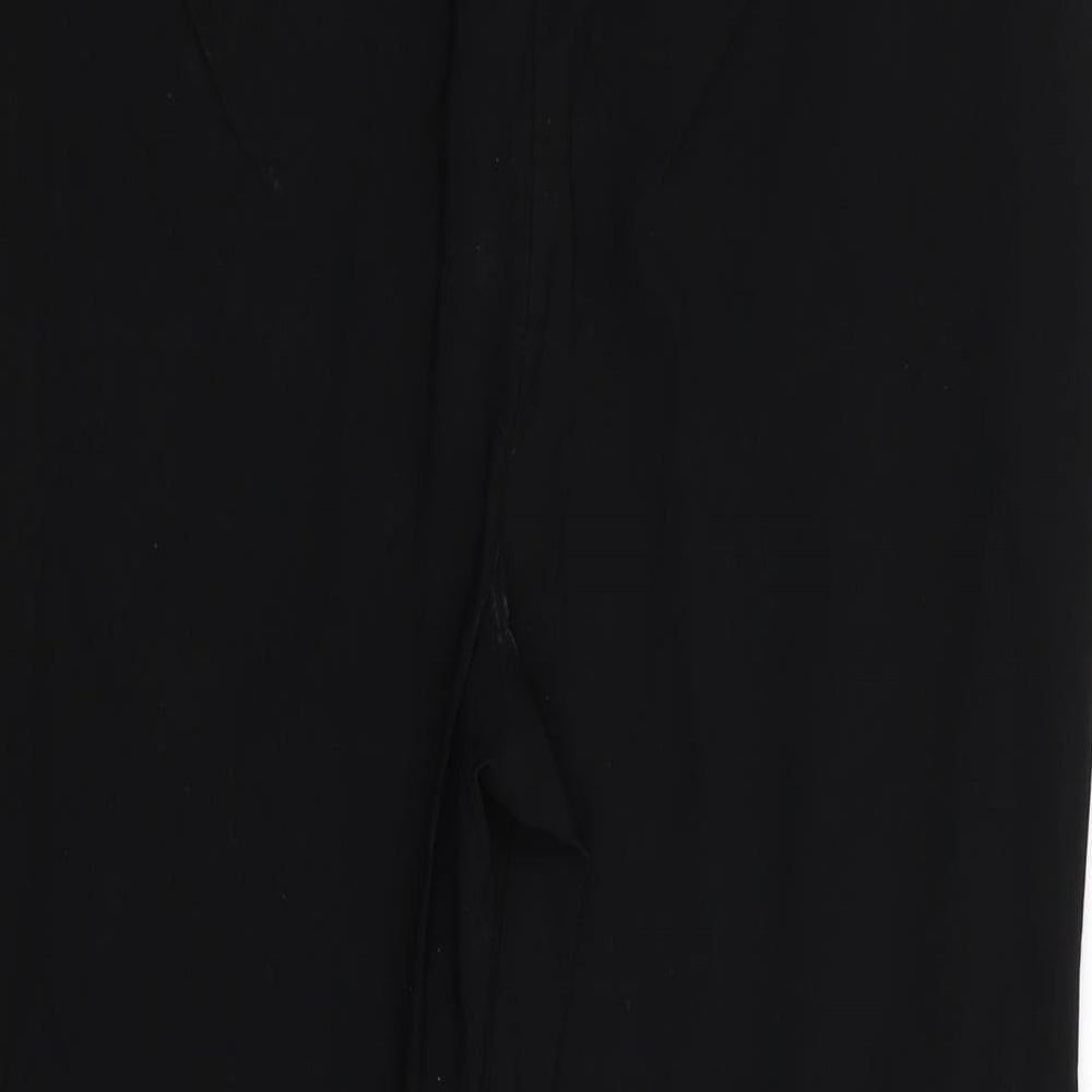 Womens UK Size 12 Papaya Regular Fit Black Trousers