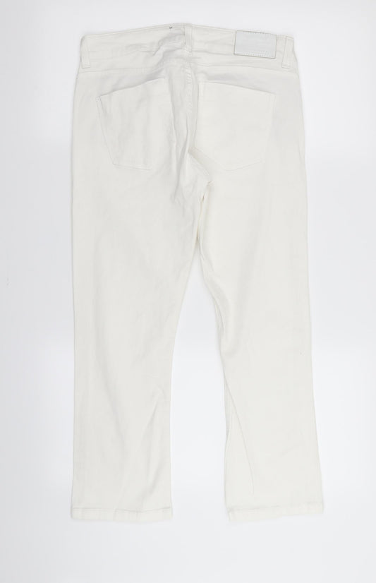 Zara Womens White Skinny Jeans Size 10 L24 in