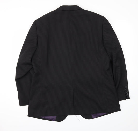 T&W Mens Black Jacket Blazer Size 44