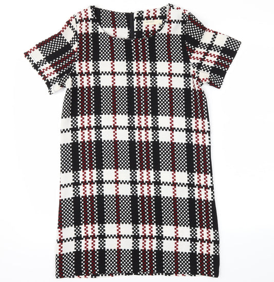 Vera & Lucy Womens Black Check A-Line Size M
