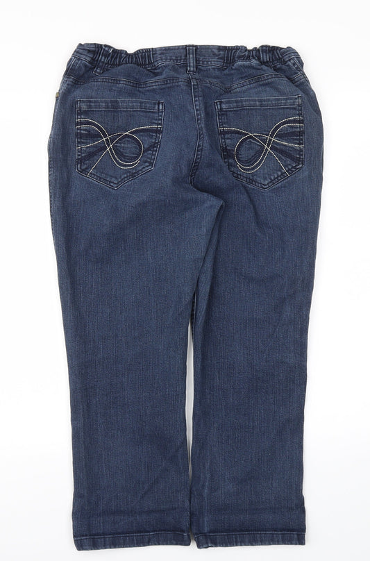 Womens UK Size 16 Preworn Regular Fit Skinny Blue Jeans