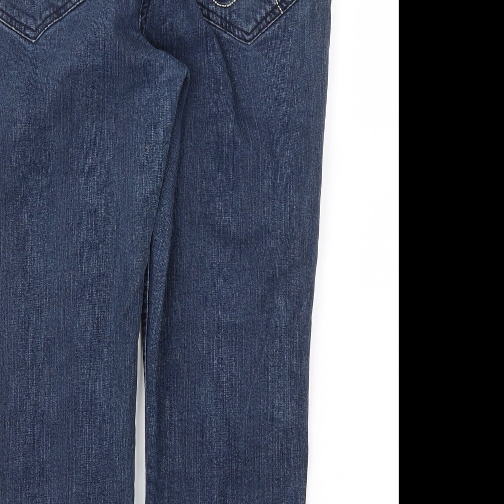 Womens UK Size 16 Preworn Regular Fit Skinny Blue Jeans
