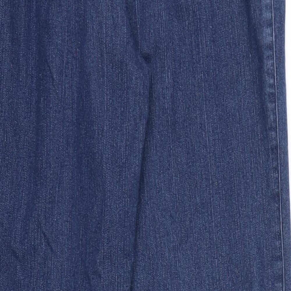 main Womens Blue Straight Jeans Size 12 L26 in - Stretch waistband