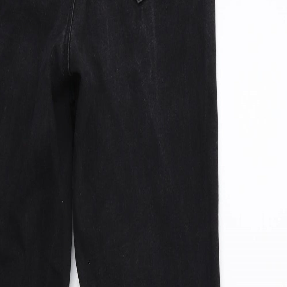 Denim & Co. Womens Black Denim Skinny Jeans Size 10 L28 in