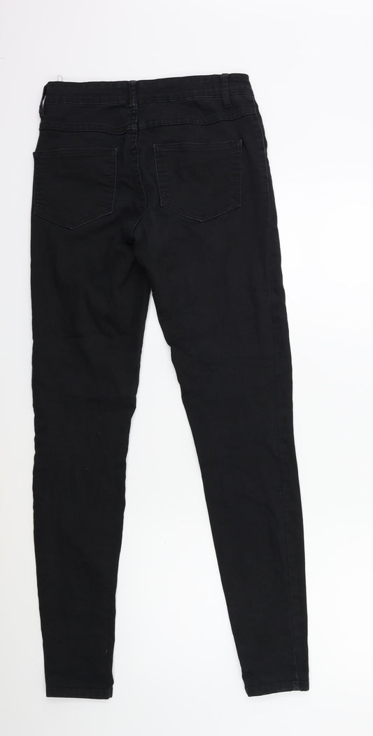 Womens UK Size S villa Regular Fit Skinny Black Jeans