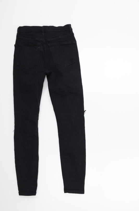 Topshop Womens Black Denim Skinny Jeans Size 26 in L28 in