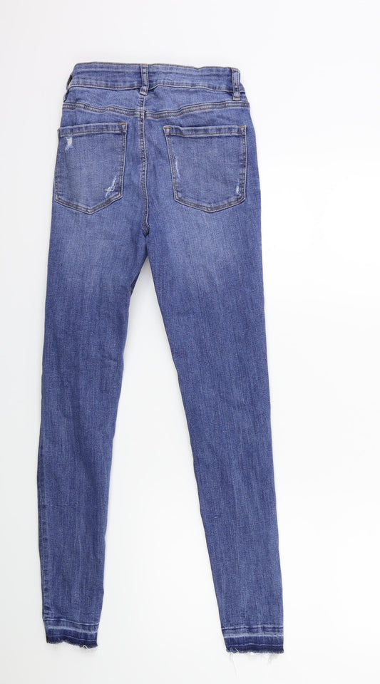 Denim & Co. Womens Blue Denim Skinny Jeans Size 8 L28 in