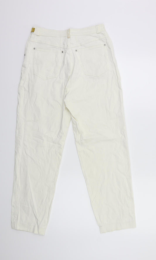 Womens UK Size 28 in John Lewis Regular Fit Mom White Jeans