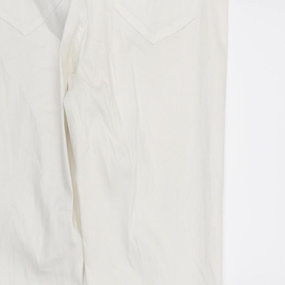 Womens UK Size 14 Divided Regular Fit Skinny White Jeans