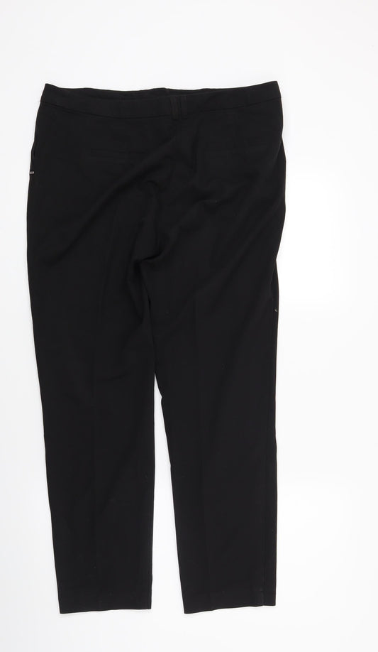 George Womens Black Trousers Size 12 L25.5 in