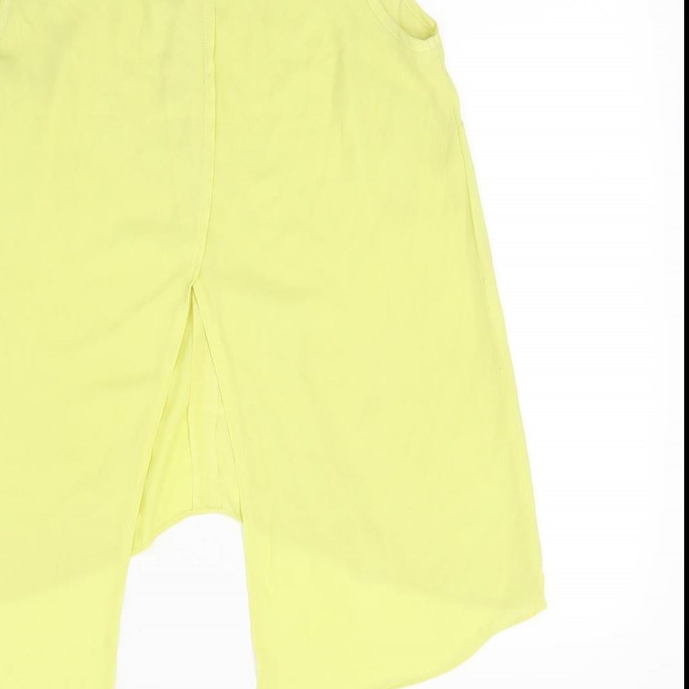 F&F Womens Yellow Basic Blouse Size 12