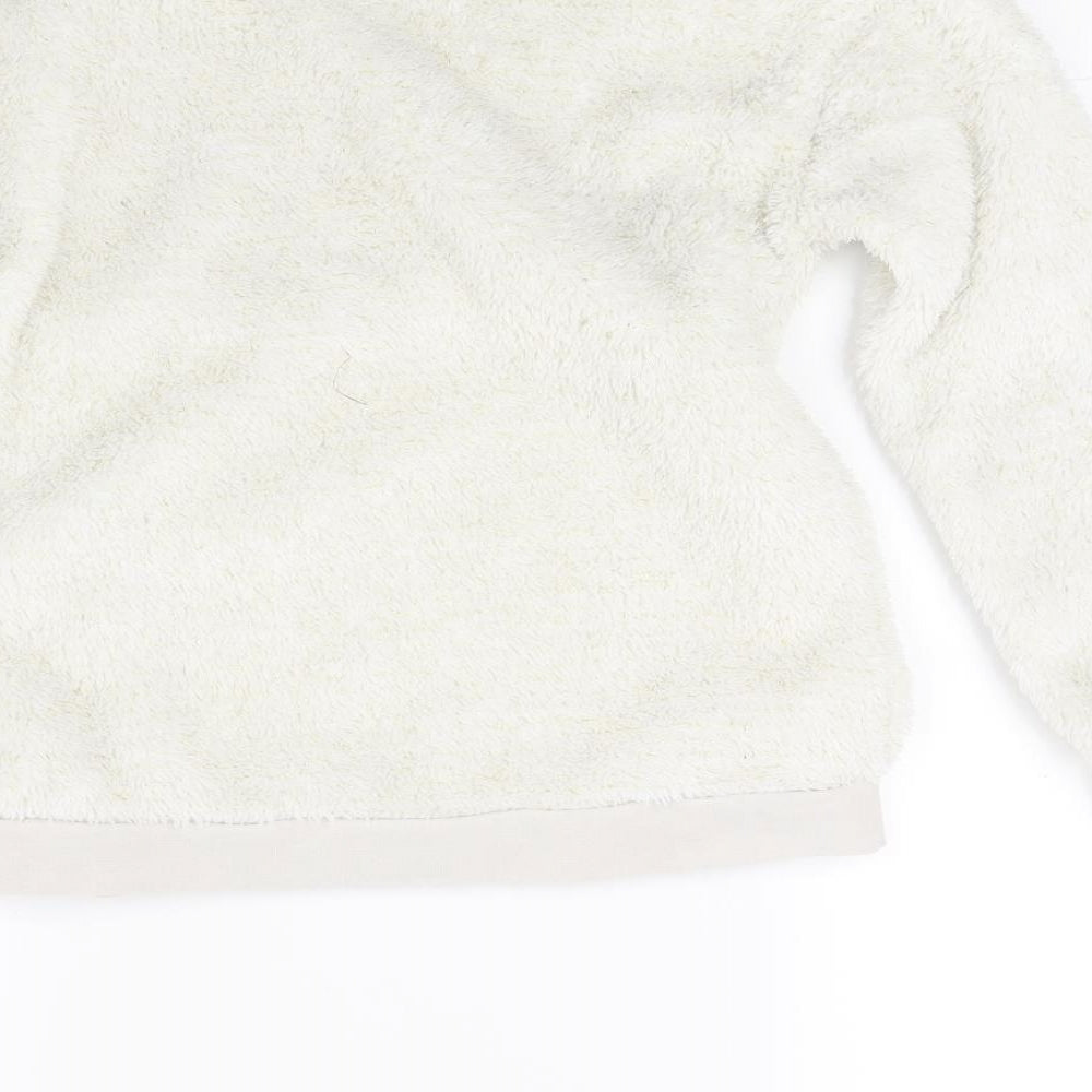 George Girls White Fleece Top Pyjama Top Size 8-9 Years - Snooze