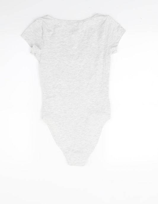 New Look Womens Grey  Jersey Leotard One-Piece Size 8