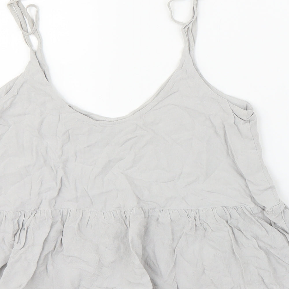 Womens UK Size 8 Topshop Grey Camisole Blouse