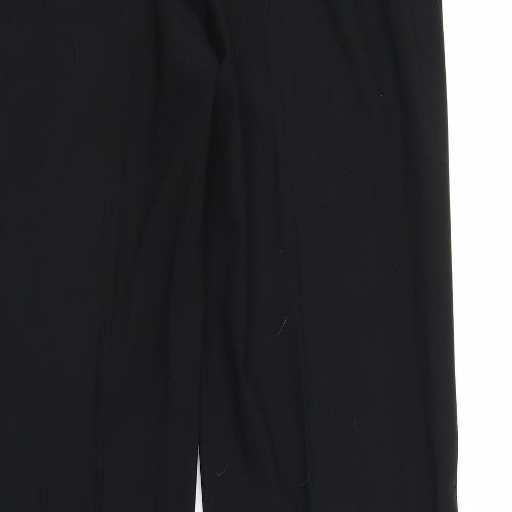 Womens UK Size S Preworn Regular Fit Black Trousers