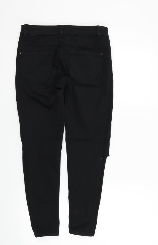 New Look Womens Black   Skinny Jeans Size 10 L24 in - Ripped details
