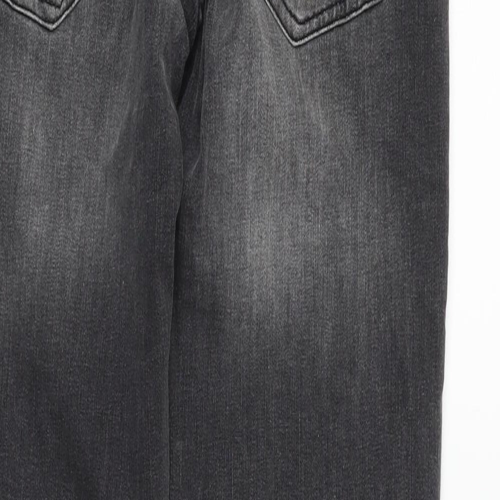 Mens UK Size M deniem co Regular Fit Straight Grey Jeans