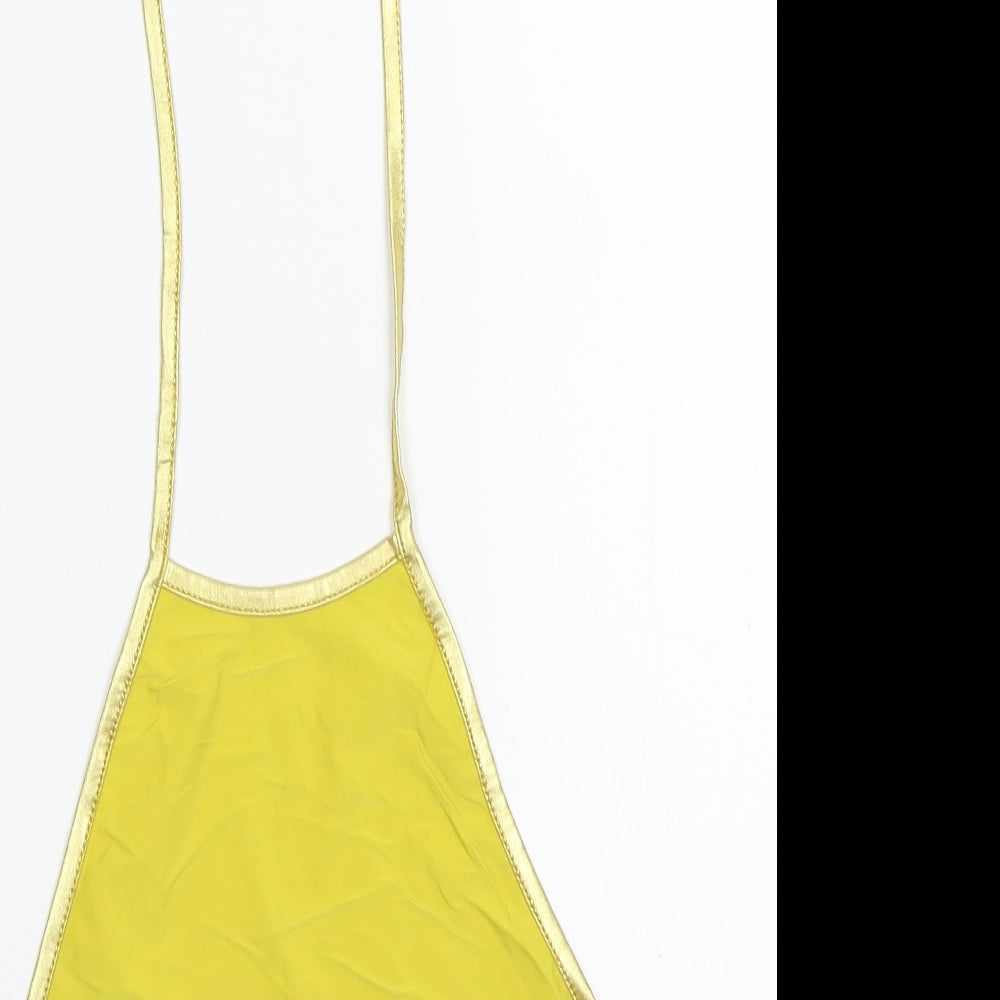 Boohoo Womens Gold Cropped Tank Size 8