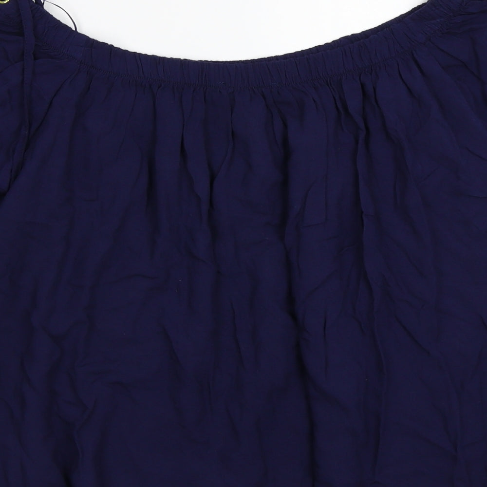 Womens UK Size 12 Select Blue Basic Blouse