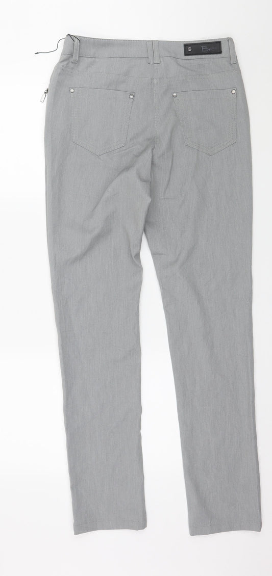 Womens UK Size 10 Brandtex Regular Fit Grey Trousers