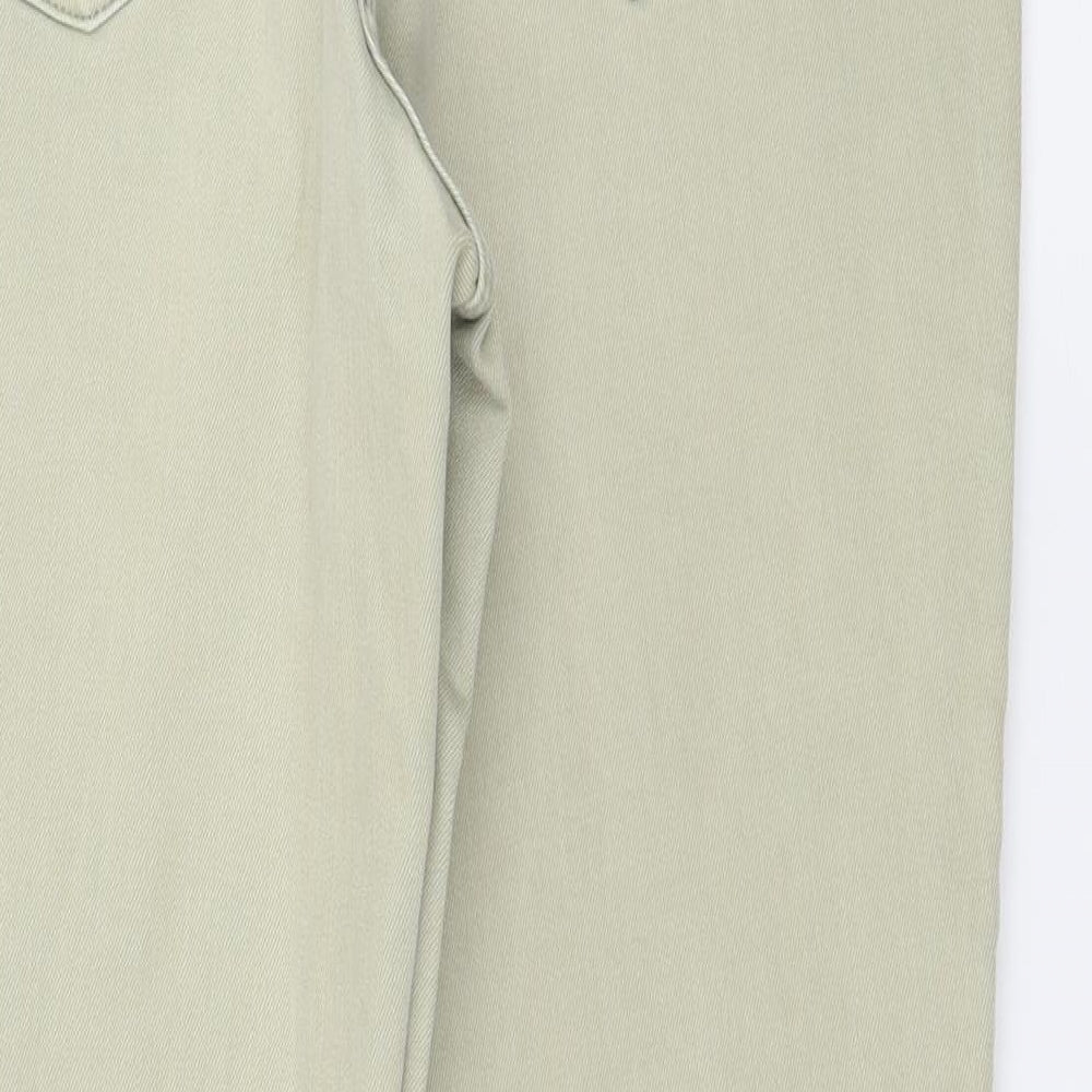 NEXT Womens Green Denim Straight Jeans Size 14 L26 in