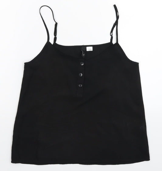 Womens UK Size 6 Divided Black Basic Tank