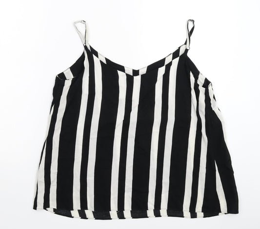 George Womens Multicoloured Striped Basic Tank Size 14