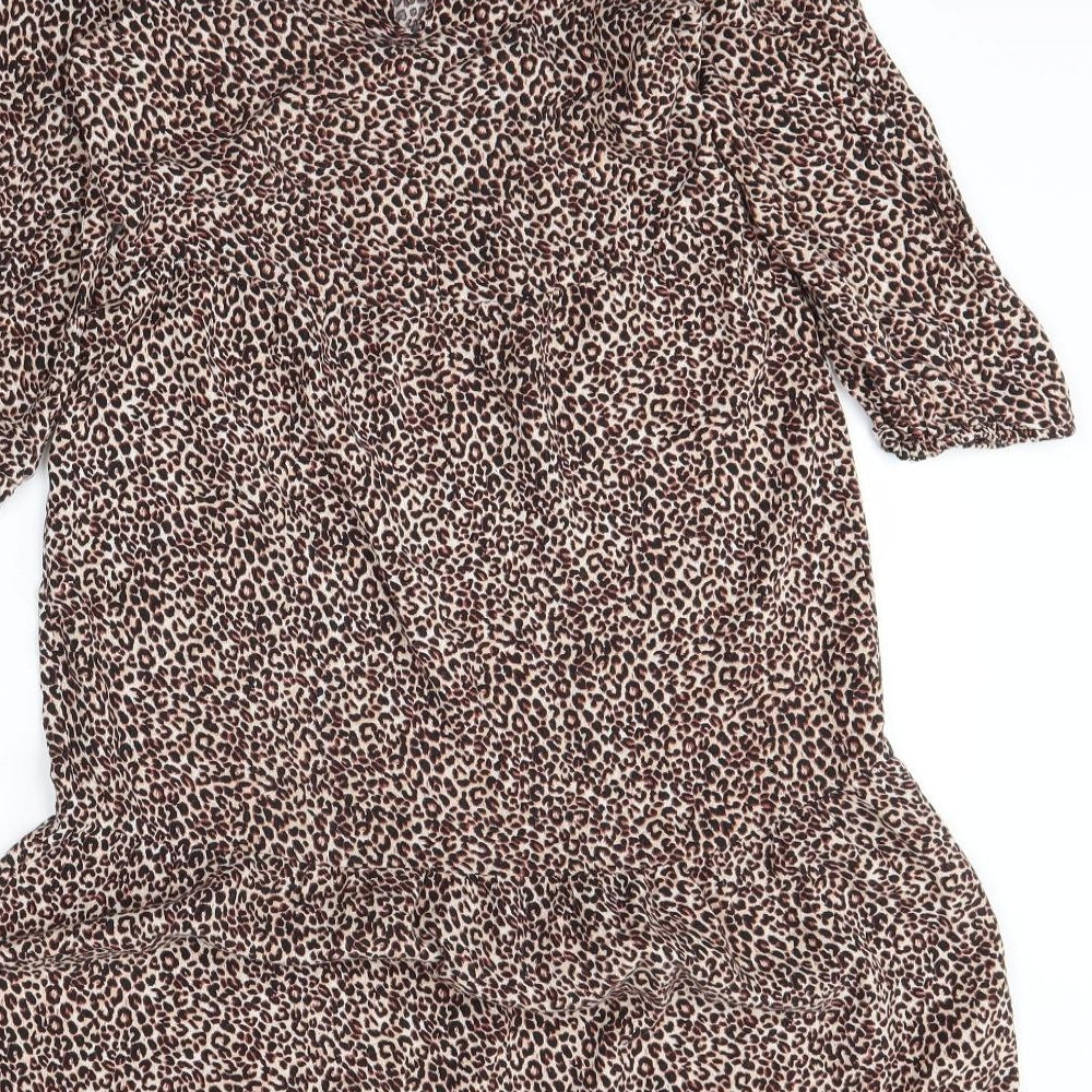 newlook Womens Brown Animal Print Trapeze & Swing Size 6