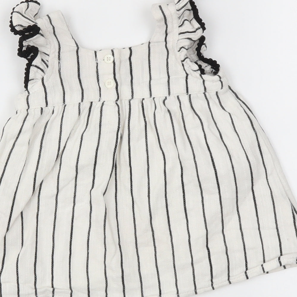 Primark Girls White Striped Trapeze & Swing Size 0-3 Months