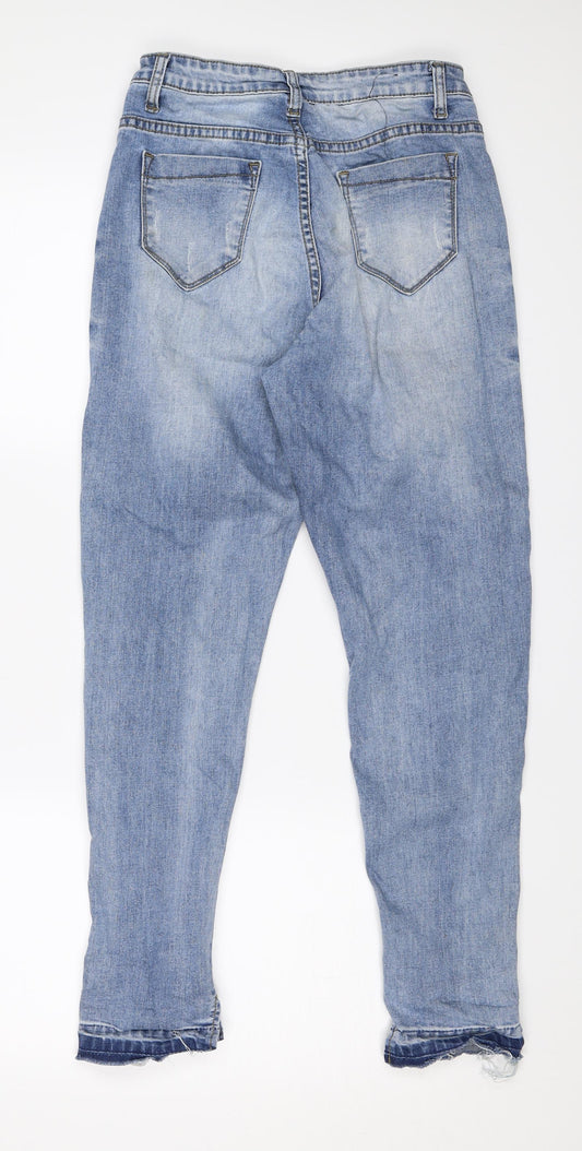 Boohoo Womens Blue Denim Skinny Jeans Size 10 L27 in