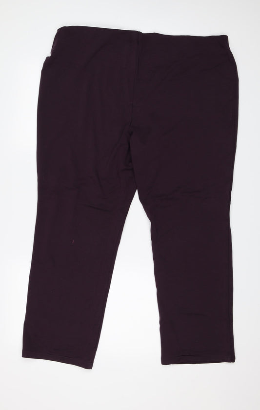 Papaya Womens Purple Trousers Size 20 L28 in