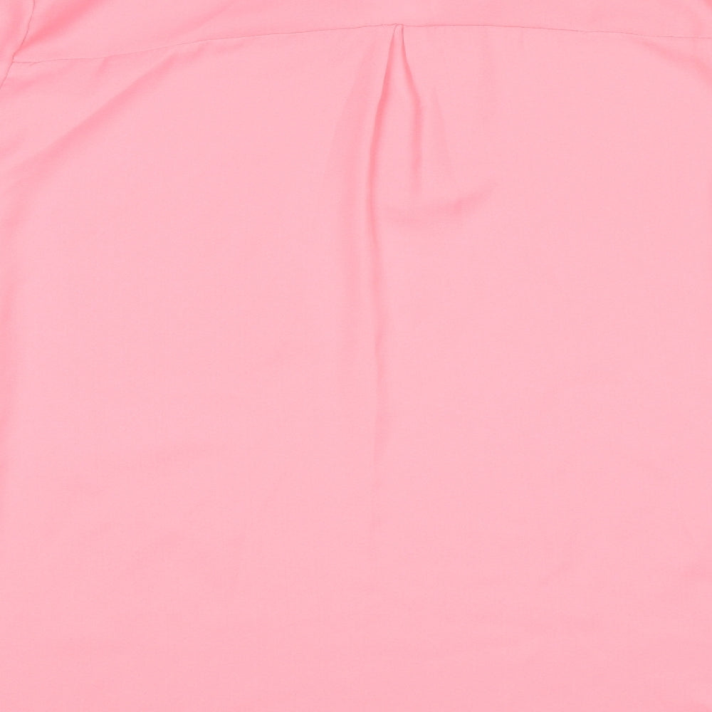 Womens UK Size 4XL Preworn Pink Basic Blouse