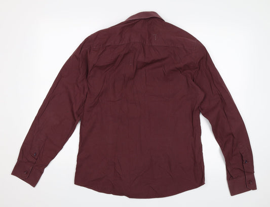 Womens UK Size M River Island Purple Basic Button-Up