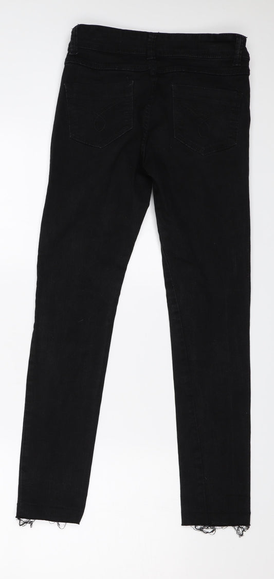 Denim & Co. Womens Black Denim Skinny Jeans Size 6 L26 in