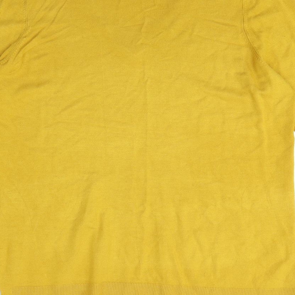 Nutmeg Womens Yellow Pullover Jumper Size 12