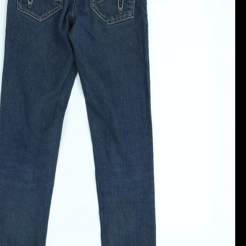 Brand and care label for Denim & Co. women’s blue skinny jeans, size UK 6, 30-inch leg
